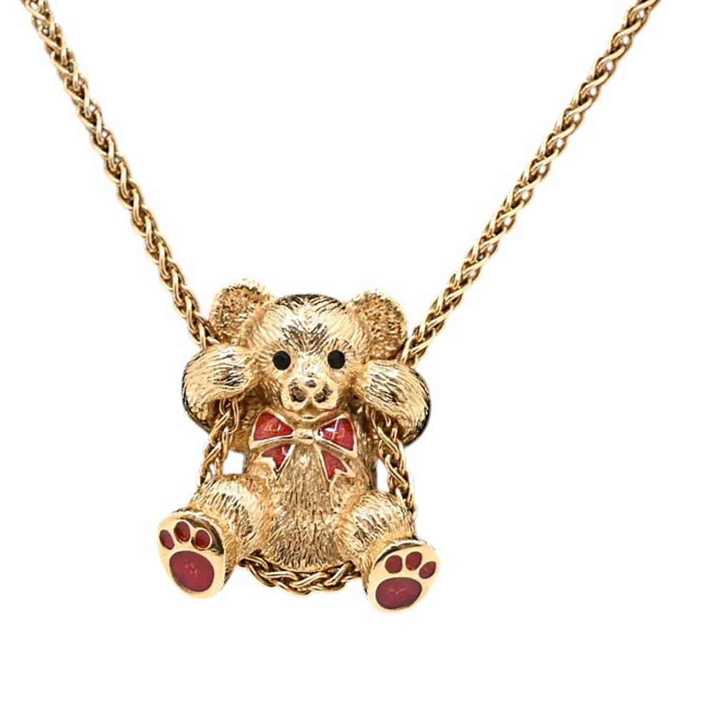 BURBERRY RARE 50th Anniversary Limited Edition Thomas Teddy Bear Necklace - Picture 3 of 4